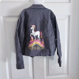 Garanimals Kids Gray Denim Jacket with Unicorn Design